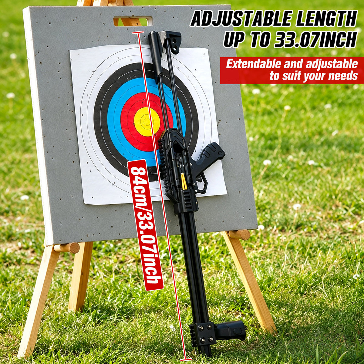 Upgraded Heavy Duty Continuous Shooting Slingshot, New Thor Multi-Shot Compound Bow for Adults, Aluminum Alloy Frame, Automatic Trigger Slingshot, Beads Shooting, Precision Adult Bow, In Car Essential, For Jungle Outdoor Gear, Black Metal Archery Kit