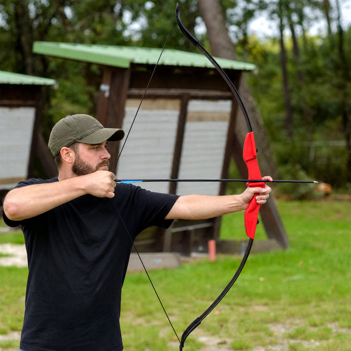 Archery  Recurve Bow 53" Standard Set for Adults 20 30 40lb, Takedown Archery Kit for Beginners Right & Left Handed Outdoor Target Practice & Training, Adult Beginners to Advanced Outdoor Target Practice, Smooth Shooting Performance, High Accuracy