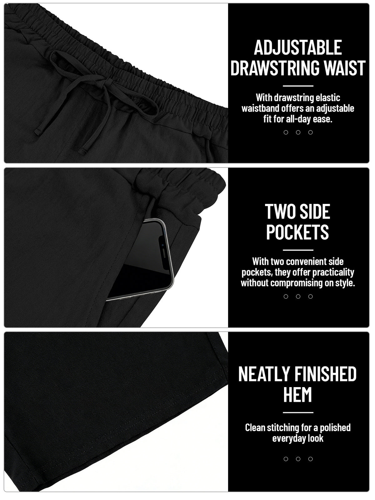 Men's Linen Breathable Workout Shorts, Lightweight Quick-Dry Sports Shorts, Breathable Stretch Athletic 5" Shorts, Drawstring Waist for Comfortable Outdoor Running, Gym Training & Fitness, Outdoor Beach Activities,Relaxed Shorts, Men Gift (Black）