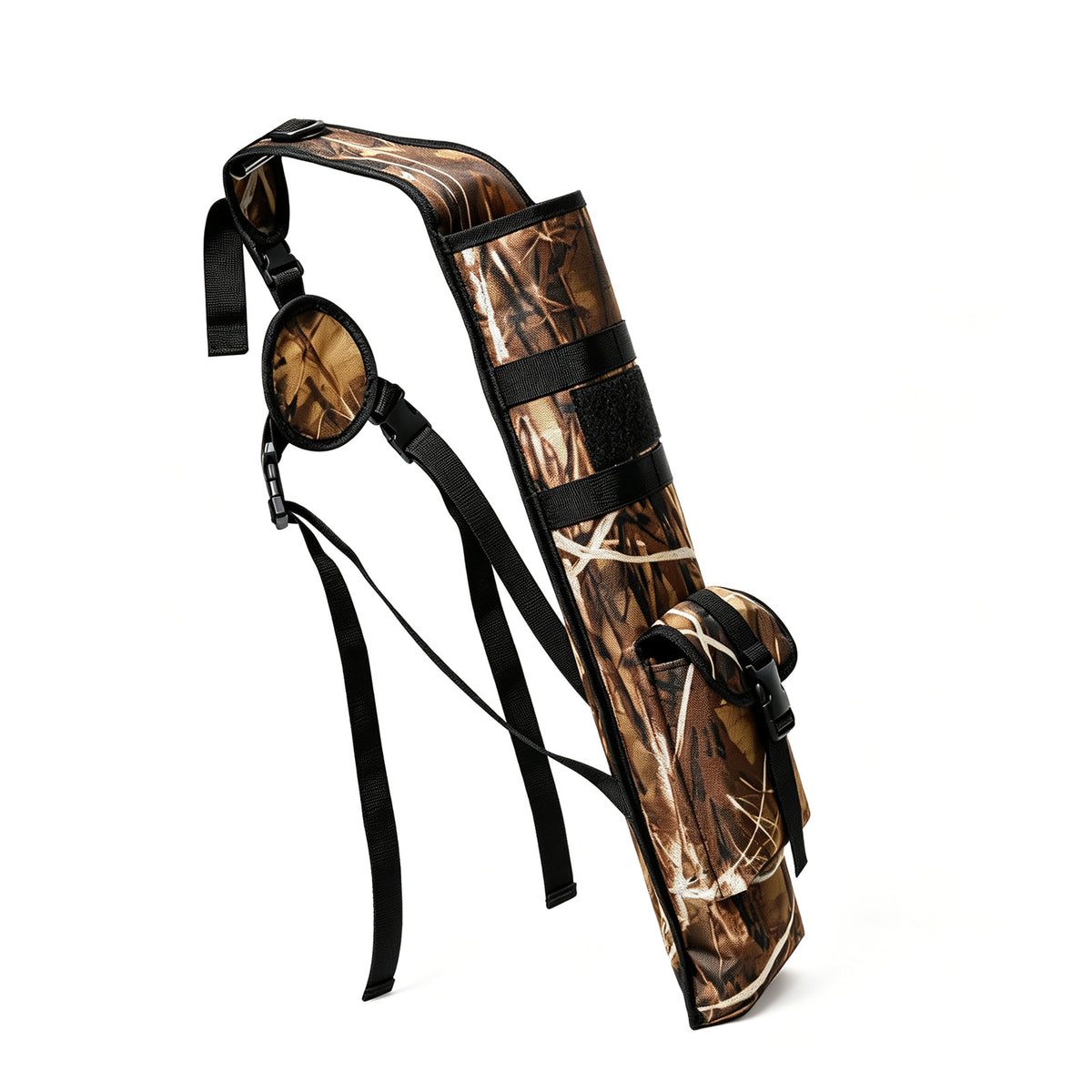 Practice Arrow Archery Bag,Competitive Camouflage Quiver Back, Single Shoulder Strap, Outdoor Multifunctional Tactical Arrows Bag, Versatile Arrow Quiver, Can Holds 18-24 Arrows, Holder Side Hip Arrows Bag for Compound Recurve Bow Practice Target