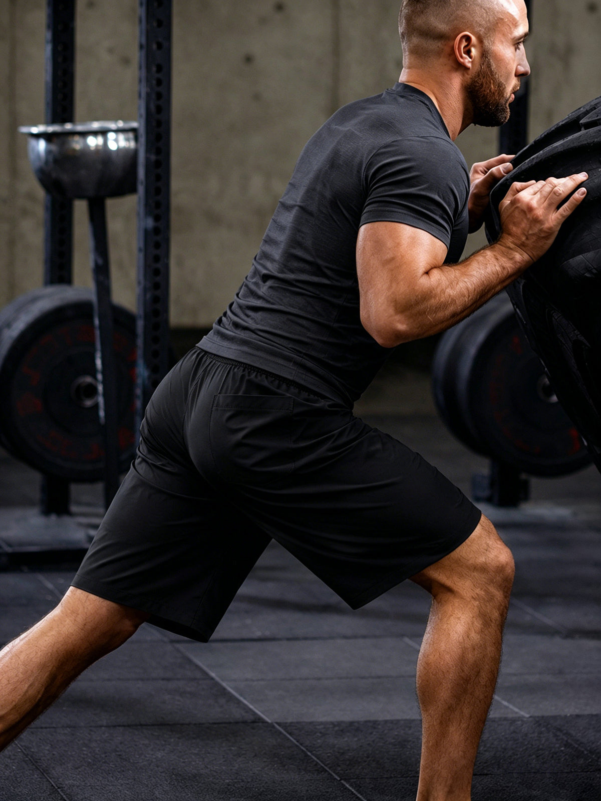 Men's Athletic Shorts for Running & Training,Mens Lightweight Fitness Shorts, DrawstringWaist and 3 Pockets, Perfect for Training, Running, Fitness, Outdoor Sports, Drawstring WaistShorts, Casual Versatile 5 Inch Shorts,Black