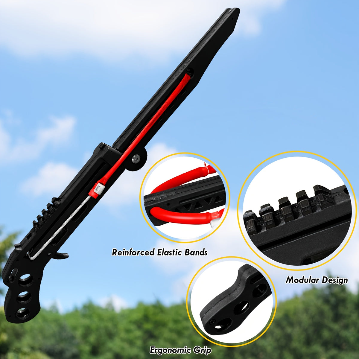 Folding Crossbow Complete Set, Professional Training Shooting Practice Crossbow Bow for Adults, New Type Recurve Bow, Slingshot Training Set with Ammo Balls and Arrow Accessories for Backyard Practice, Camping Trips, and Outdoor Leisure Activities
