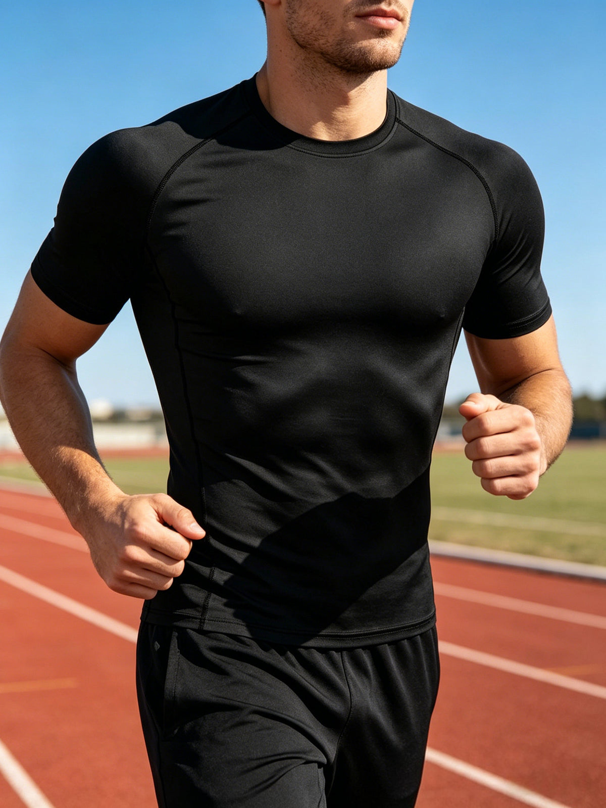 2 Pack Men's Compression Shirts, Short Sleeve T-Shirt, Quick Dry Breathable Workout Top with Moisture Wicking Fabric and 4-Way Stretch, Fitted Athletic Short Running Gym Training Tee for Active Performance, Running Tops