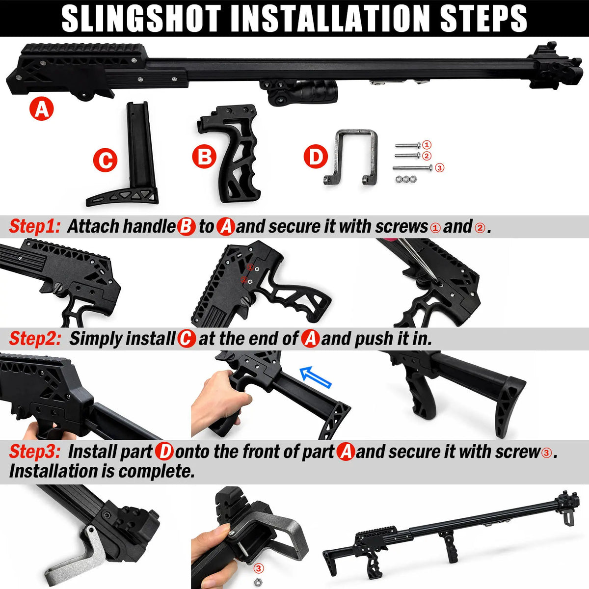 New Upgraded Outdoor Fishing Slingshot, Heavy Duty Fish Rod Slingshot Gear, Max Performance Metal Slingshot, Safety Lock Trigger Automatic Slingshot, Essential for Outdoors Lakes,Rivers Fishing and Forest Shooting,Adult Slingshot with Rubber Bands