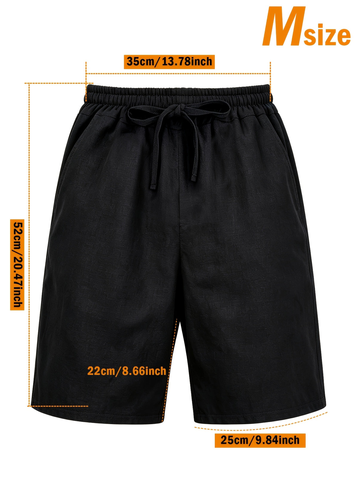 Men's Linen Breathable Workout Shorts, Lightweight Quick-Dry Sports Shorts, Breathable Stretch Athletic 5" Shorts, Drawstring Waist for Comfortable Outdoor Running, Gym Training & Fitness, Outdoor Beach Activities,Relaxed Shorts, Men Gift (Black）