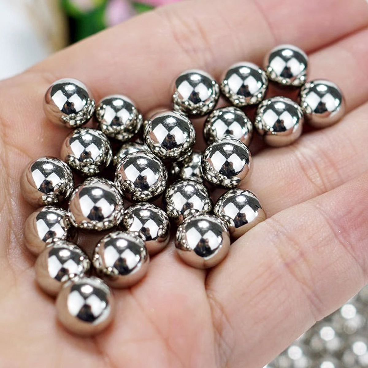 100PCS 8mm Stainless Precision Balls, Solid Round Bearings Balls, Smooth & Durable,High Hardness, Polished, Rust-Resistant, Ideal for Slingshot, Bow Practice & Target Training