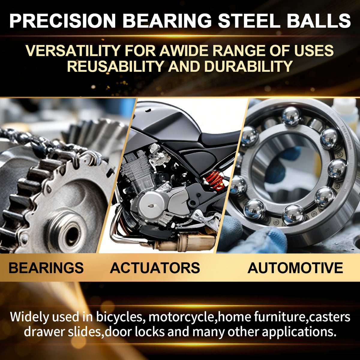 100PCS 8mm Stainless Precision Balls, Solid Round Bearings Balls, Smooth & Durable,High Hardness, Polished, Rust-Resistant, Ideal for Slingshot, Bow Practice & Target Training