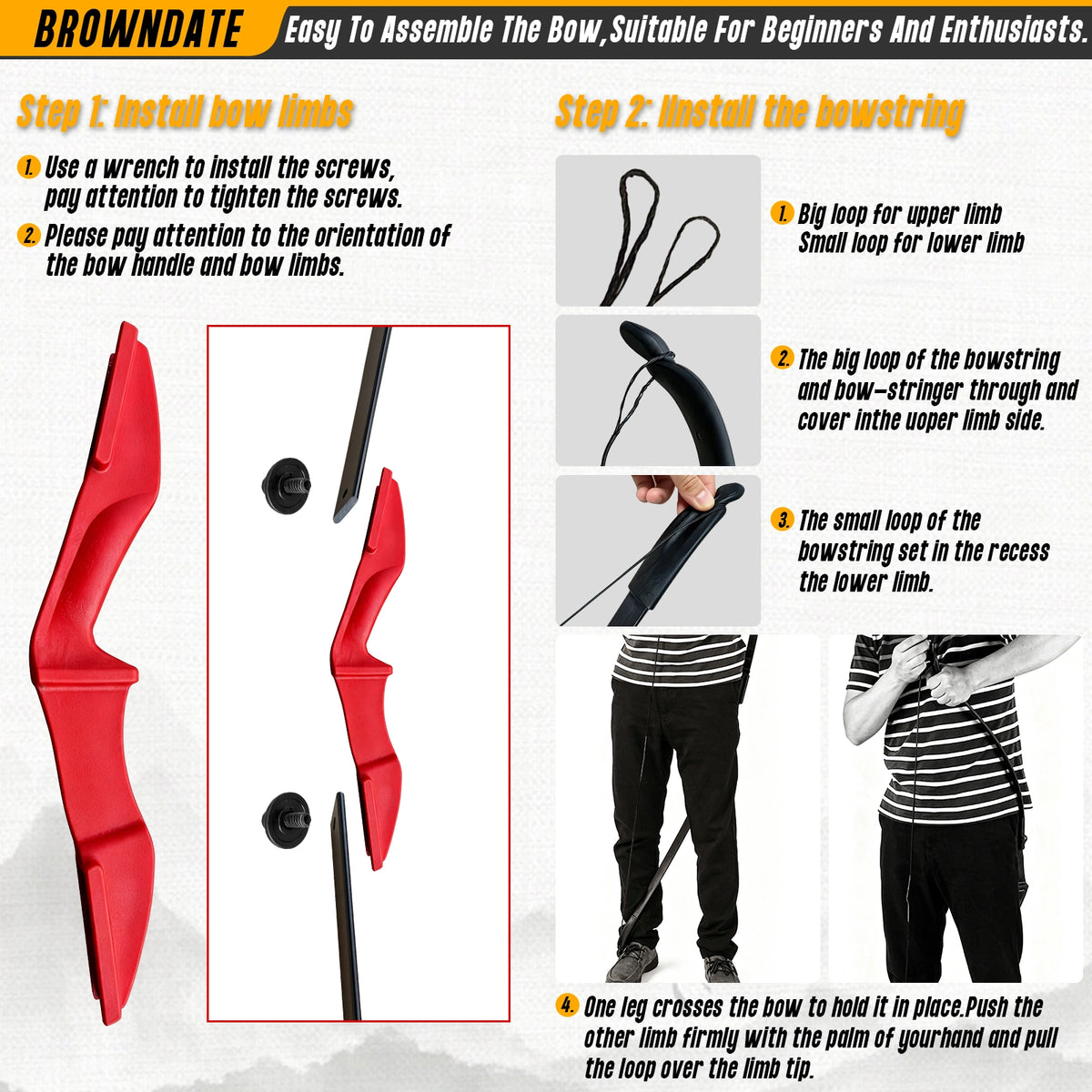 Archery  Recurve Bow 53" Standard Set for Adults 20 30 40lb, Takedown Archery Kit for Beginners Right & Left Handed Outdoor Target Practice & Training, Adult Beginners to Advanced Outdoor Target Practice, Smooth Shooting Performance, High Accuracy