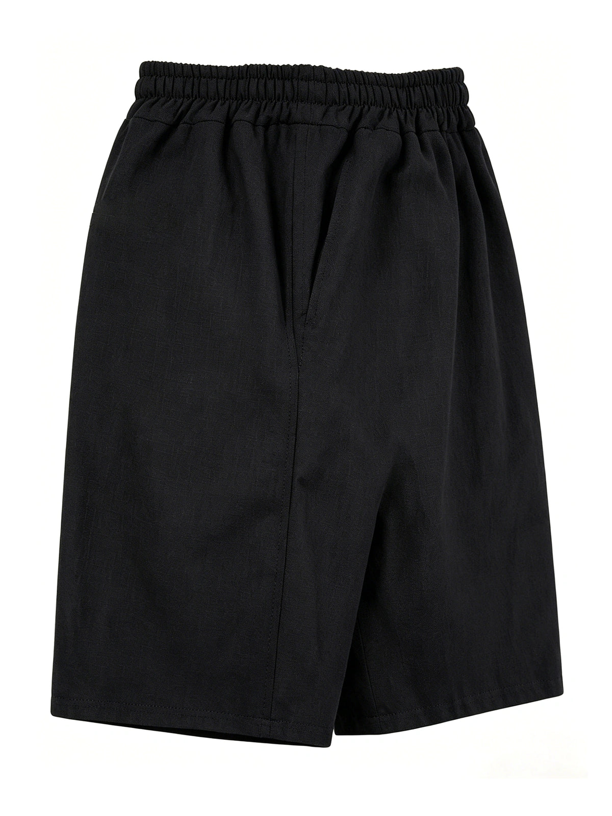Men's Black Athletic Shorts with Pockets and Drawstring Waist,Made From Linen Blend Fabric, Lightweight Fitness Shorts, These Quick-Dry,Breathable and Comfortable for Running, Outings, Workouts and Casual Daily Wear. Men's Drawstring Waist Shorts