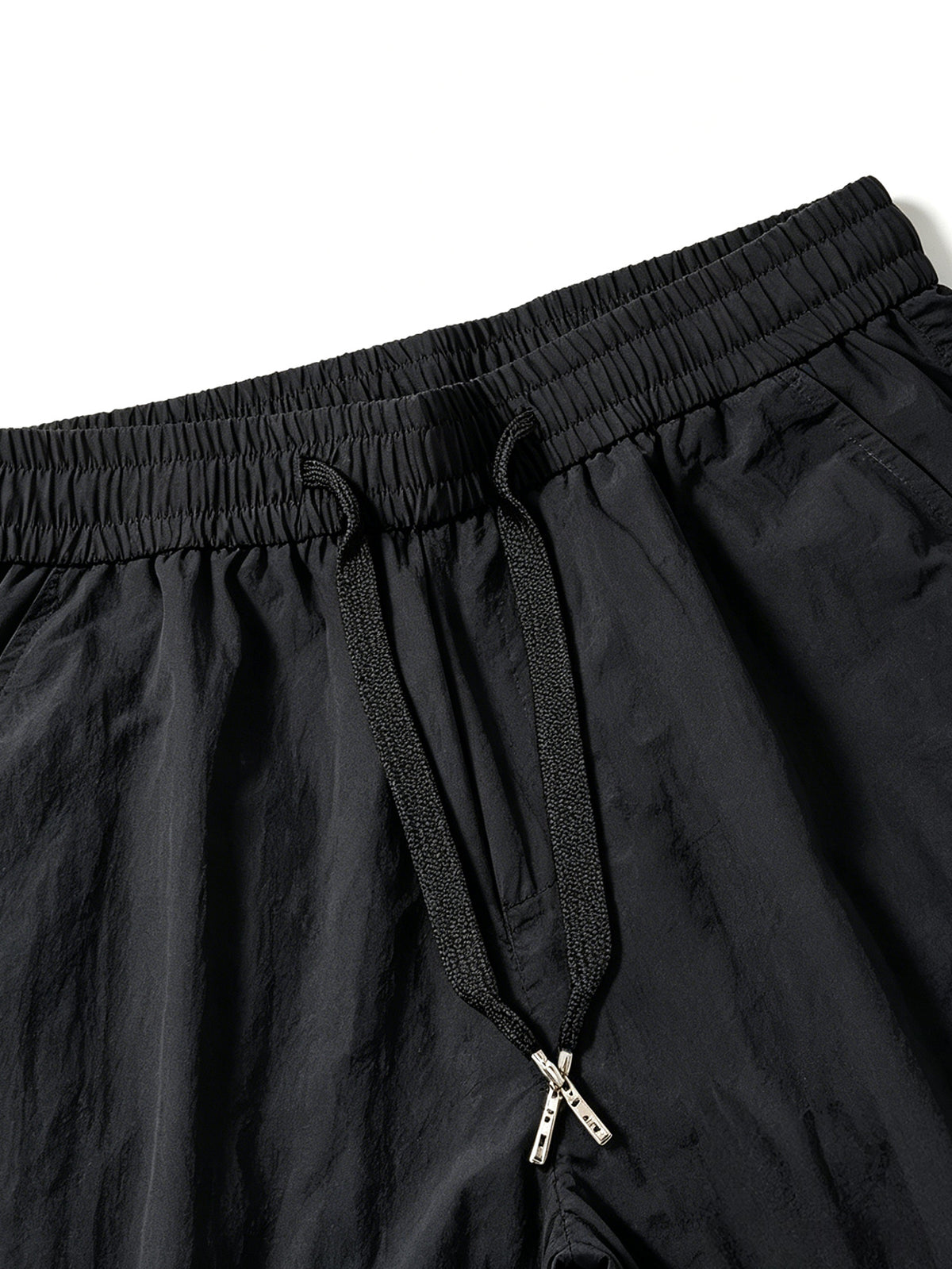 Classic Black Solid Color Men's Cargo Shorts Athletic Training Shorts with Pockets, Adjustable  Elastic Waistband, Quick-drying, Breathable and Comfortable Cool Fabric, Suitable for Fitness, Running, Sports, Travel, Beach or Commute Everyday,1PCS