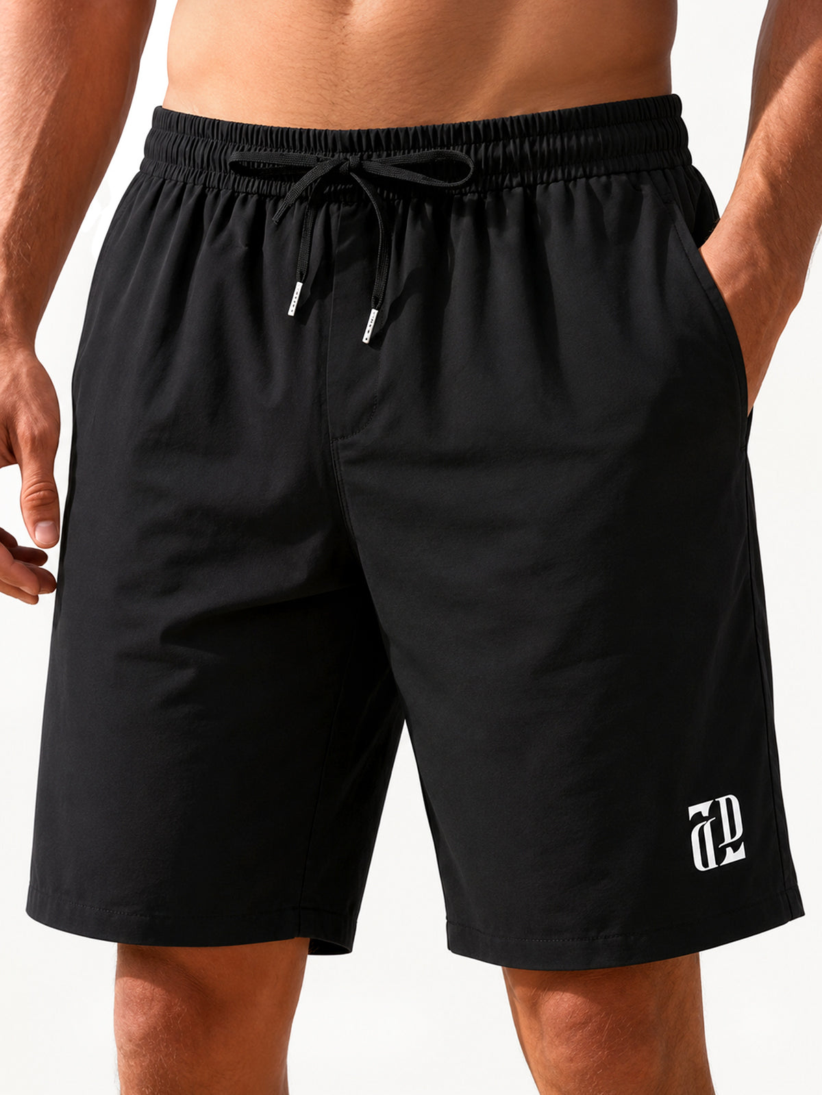 Men's Athletic Shorts for Running & Training,Mens Lightweight Fitness Shorts, DrawstringWaist and 3 Pockets, Perfect for Training, Running, Fitness, Outdoor Sports, Drawstring WaistShorts, Casual Versatile 5 Inch Shorts,Black