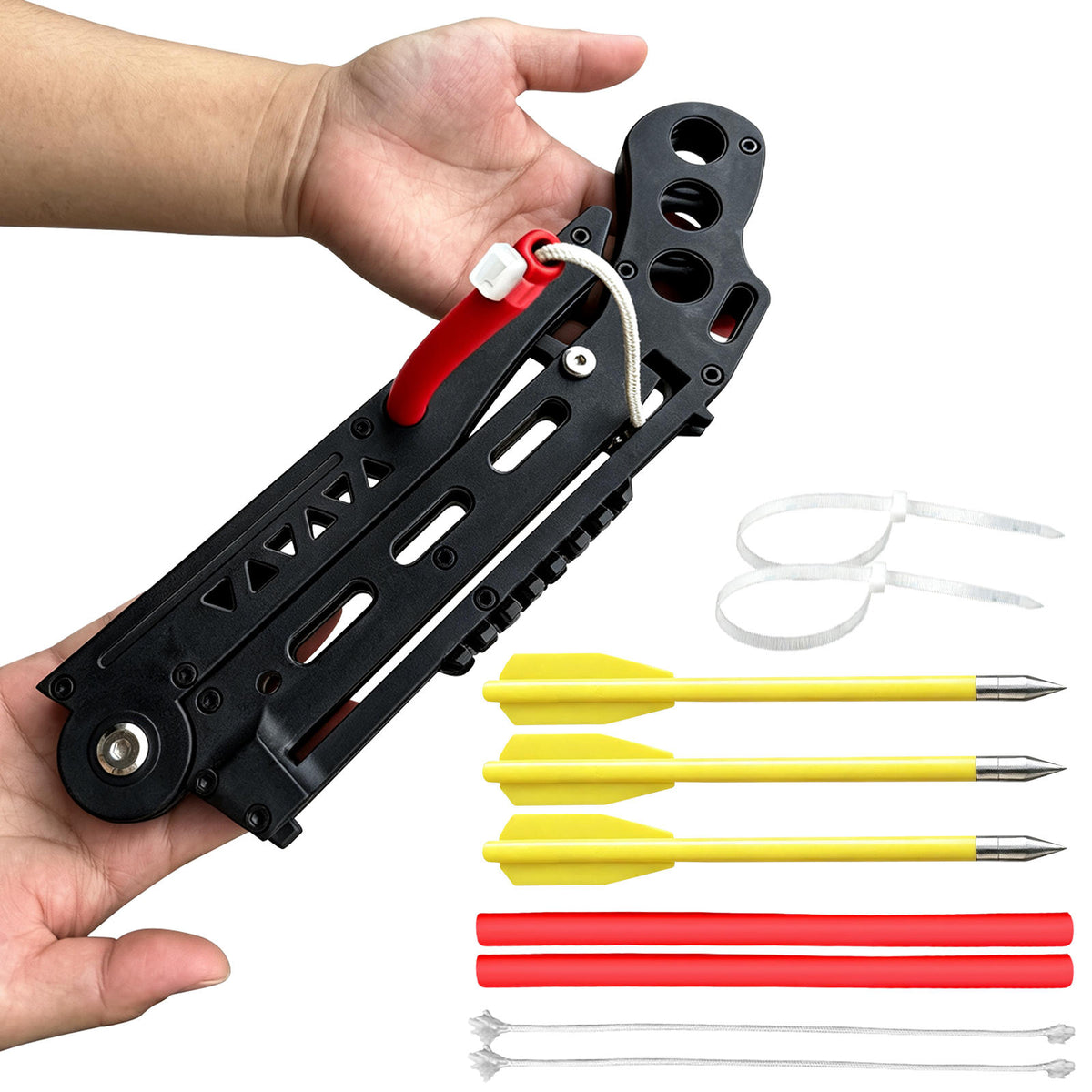 Portable Slingshot, Multifunctional Archery Adults Slingshot Set, High-Precision,Featuring Both Archery and Pellet Modes, Compact Folding Slingshot, Easy Storage Lightweight Archery Equipment for Adults Outdoor, Target Practice(Complete Package)