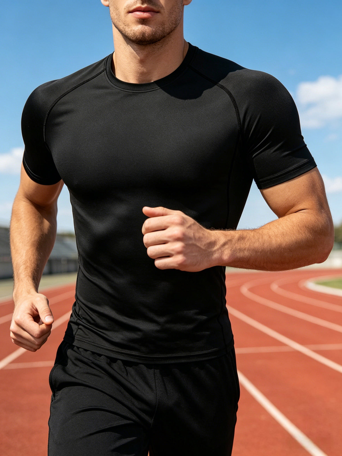 2 Pack Men's Compression Shirts, Short Sleeve T-Shirt, Quick Dry Breathable Workout Top with Moisture Wicking Fabric and 4-Way Stretch, Fitted Athletic Short Running Gym Training Tee for Active Performance, Running Tops