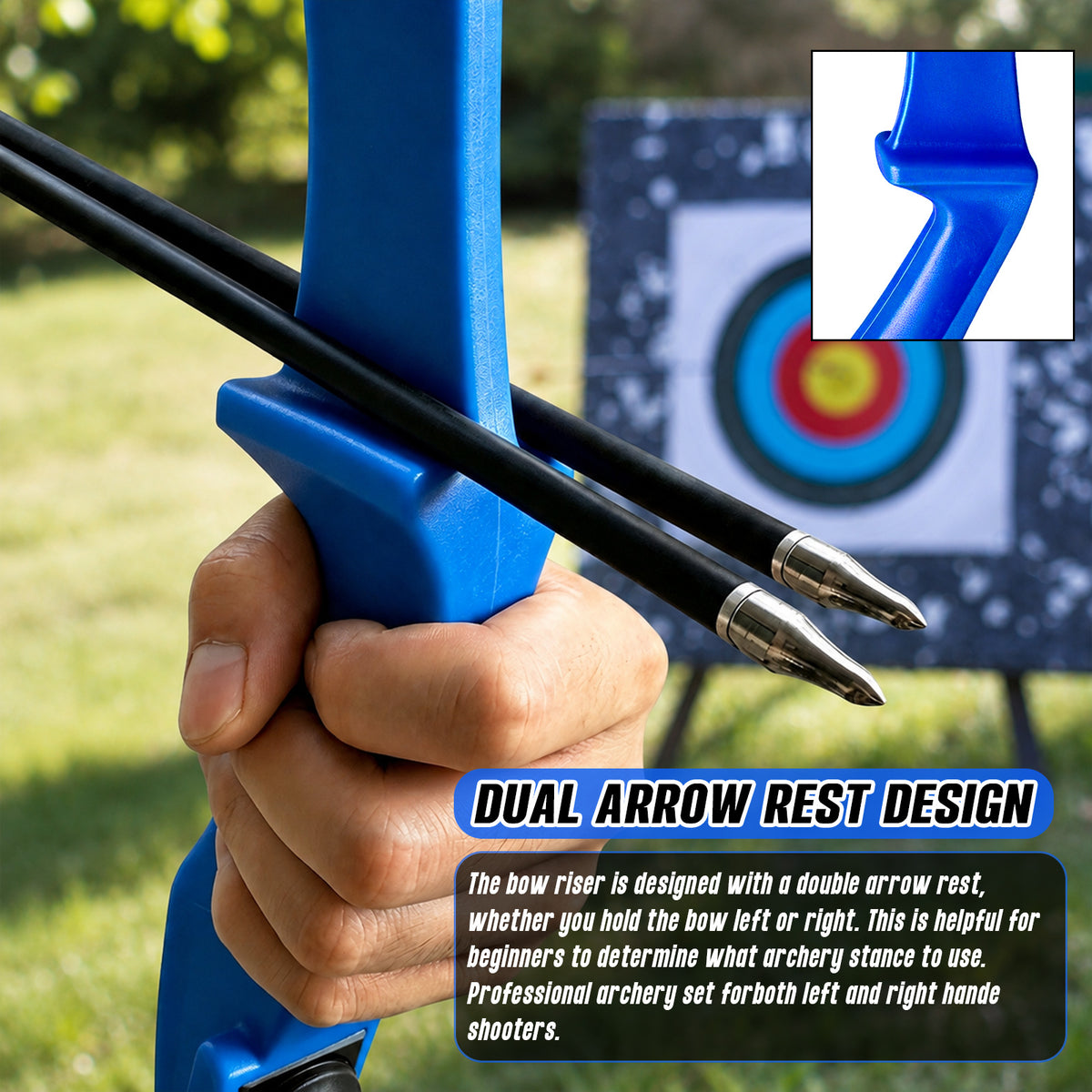 Archery Takedown Recurve Bow 53 inch for Adults,Beginners,Teenagers and Men-Right & Left Handed, Archery Set for Outdoor Target Training Practice,Beginner Recurve Bow, High Accuracy, Stability Performance (20/30/40lbs) Blue, Stylish
