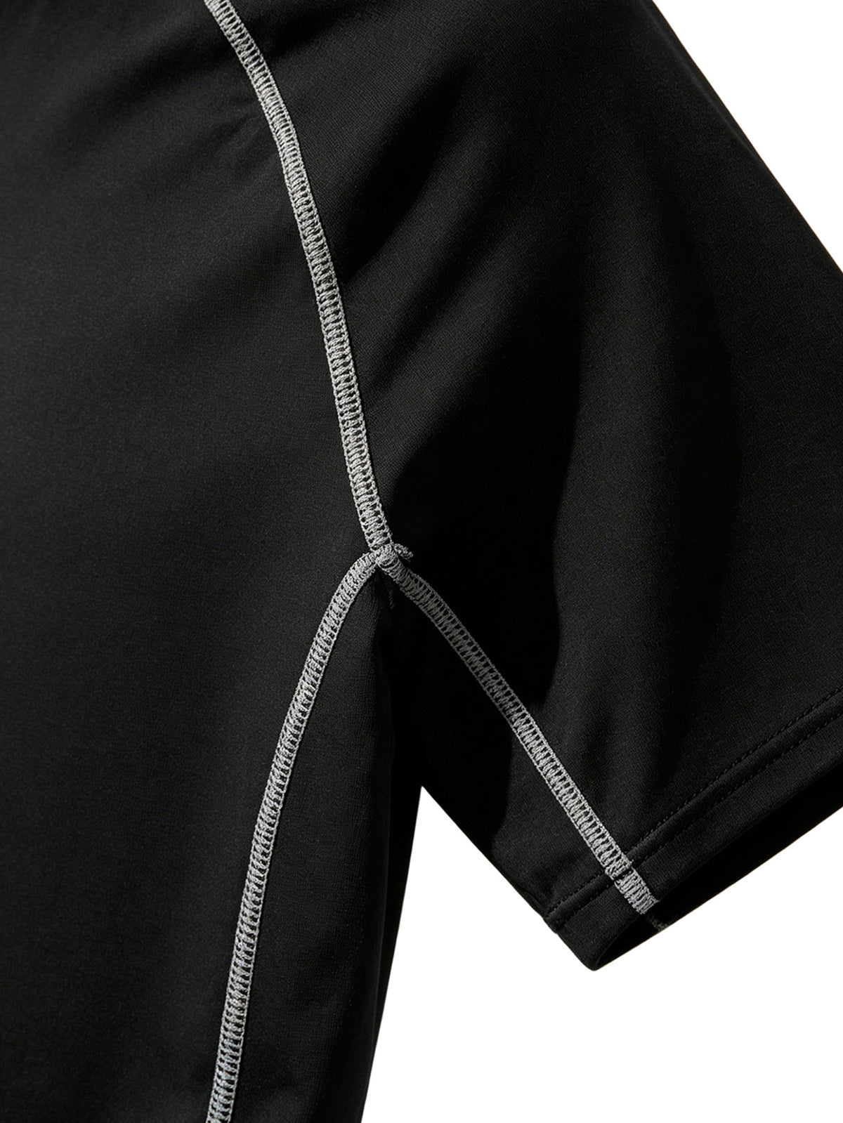 2-piece Men's Athletic Workout Set, Running, Gym Compression Gear, All-Season Wear, Breathable Quick Dry Compression Short Sleeve Training Shirt with Elastic Waistband Shorts, Activewear Outfit for Running Fitness Basketball Outdoor activities,Black