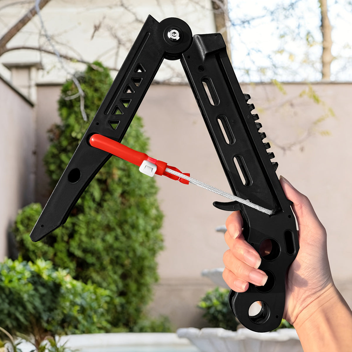 Folding Slingshot Set, Outdoor Shooting Practice Slingshots for Adults, New Type Bow, 19inch Length, 11.42inch Folded, Portable Target Practice Launcher with Steel Balls & Training Arrows, Easy Storage for Outdoor Backyard Target Shooting