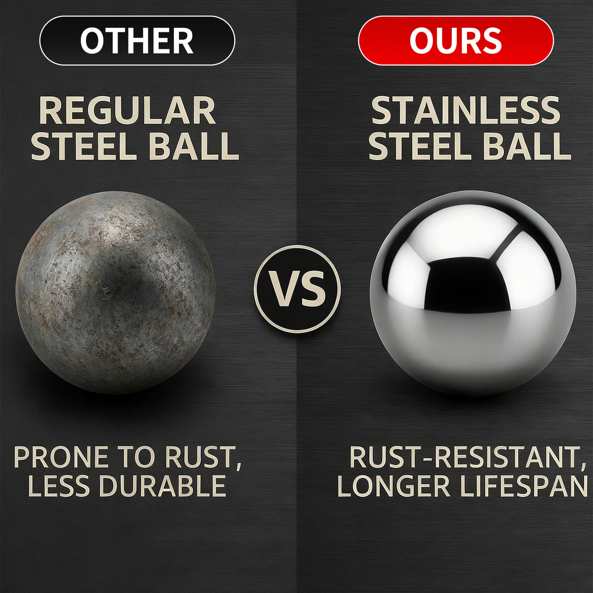 100PCS 8mm Stainless Precision Balls, Solid Round Bearings Balls, Smooth & Durable,High Hardness, Polished, Rust-Resistant, Ideal for Slingshot, Bow Practice & Target Training
