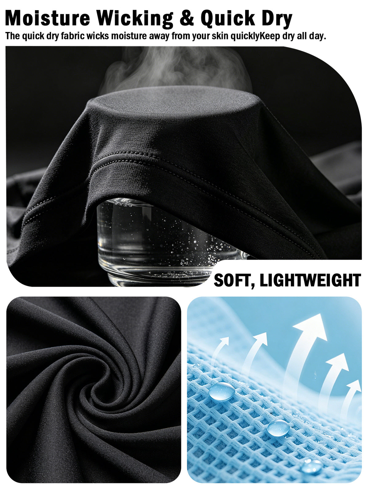 3 Pieces Men's Sports Set, Running Training Fitness,Quick Dry Workout Set with Athletic Fit Short Sleeve Performance Elastic Shirt and Elastic Waistband Long/Shorts, Lightweight Breathable Sportswear for Gym Basketball and Everyday Wear,Summer