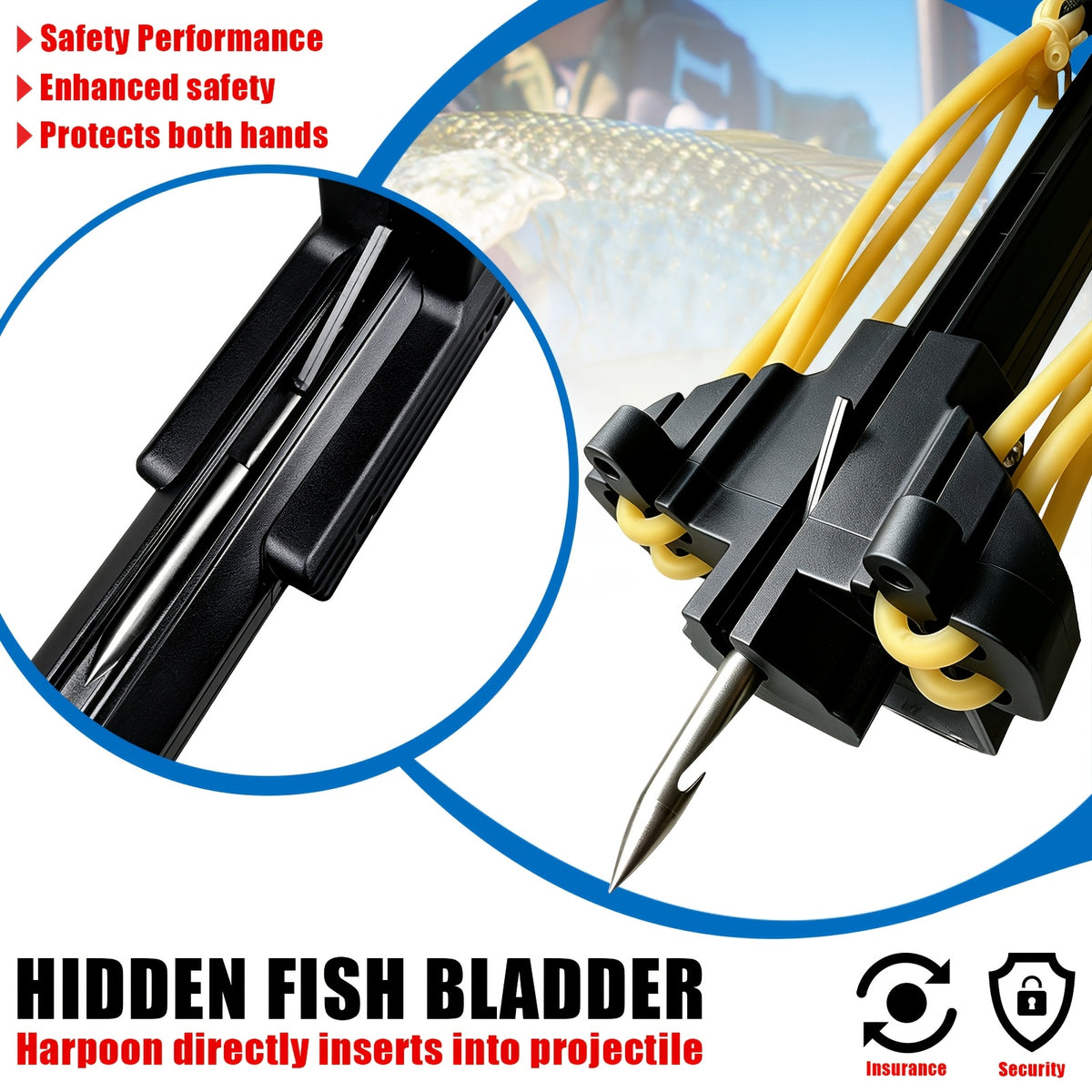 Upgraded Durable Outdoor Fishing Slingshot, High-Performance Metal Slingshot, Portable Telescopic Fishing Rod Tool, Adult Long Fishing Slingshot Precision Fishing With Reel, 5PCS Darts, Easy to Operate  for Outdoor Fishing Equipment,Complete Set
