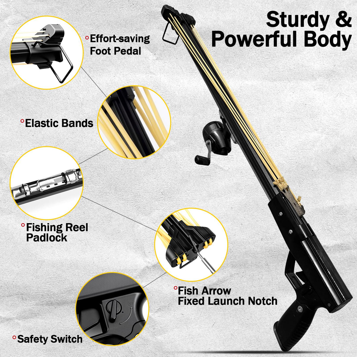 Upgraded Long Distance Fishing Slingshot for Adults with Reel, Portable Aluminum Alloy Fishing Launcher, Ergonomic Grip and Precision Smooth Line Control and Equipped with Darts, Outdoor Fishing Gear for Freshwater and Saltwater Use Adventures