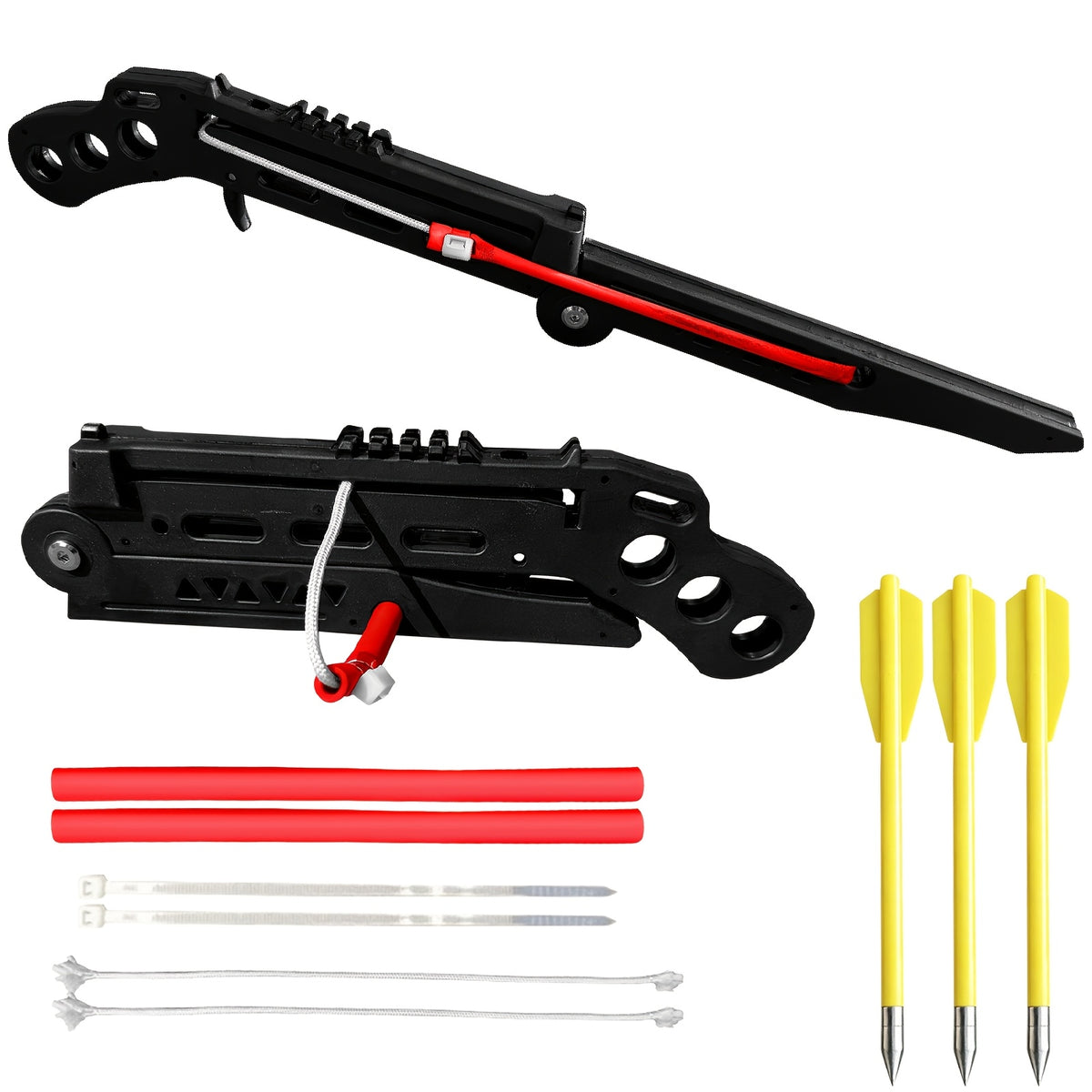 Folding Crossbow Complete Set, Professional Training Shooting Practice Crossbow Bow for Adults, New Type Recurve Bow, Slingshot Training Set with Ammo Balls and Arrow Accessories for Backyard Practice, Camping Trips, and Outdoor Leisure Activities