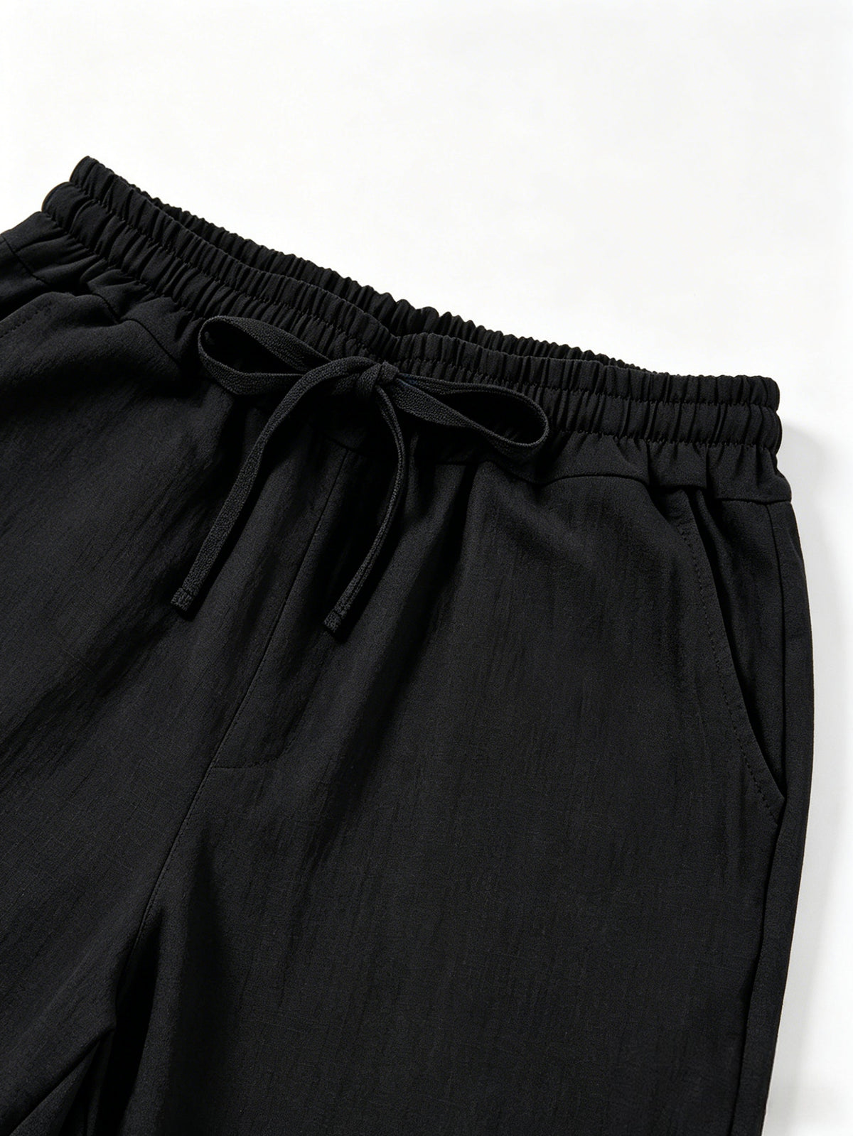 Men's Linen Breathable Workout Shorts, Lightweight Quick-Dry Sports Shorts, Breathable Stretch Athletic 5" Shorts, Drawstring Waist for Comfortable Outdoor Running, Gym Training & Fitness, Outdoor Beach Activities,Relaxed Shorts, Men Gift (Black）