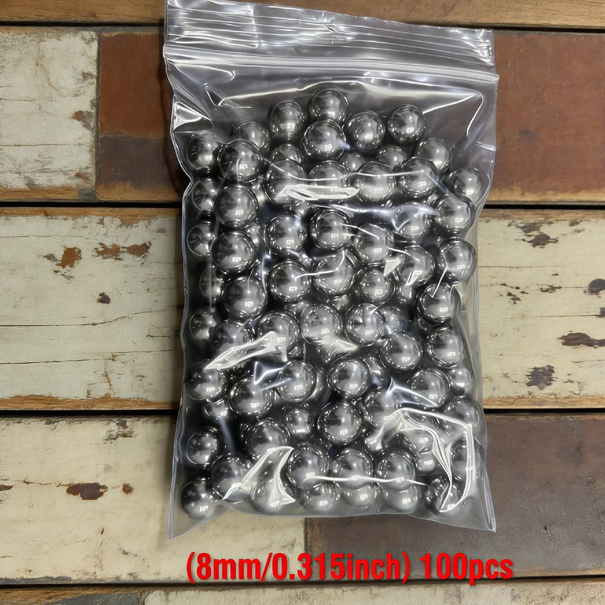 100PCS 8mm Stainless Precision Balls, Solid Round Bearings Balls, Smooth & Durable,High Hardness, Polished, Rust-Resistant, Ideal for Slingshot, Bow Practice & Target Training
