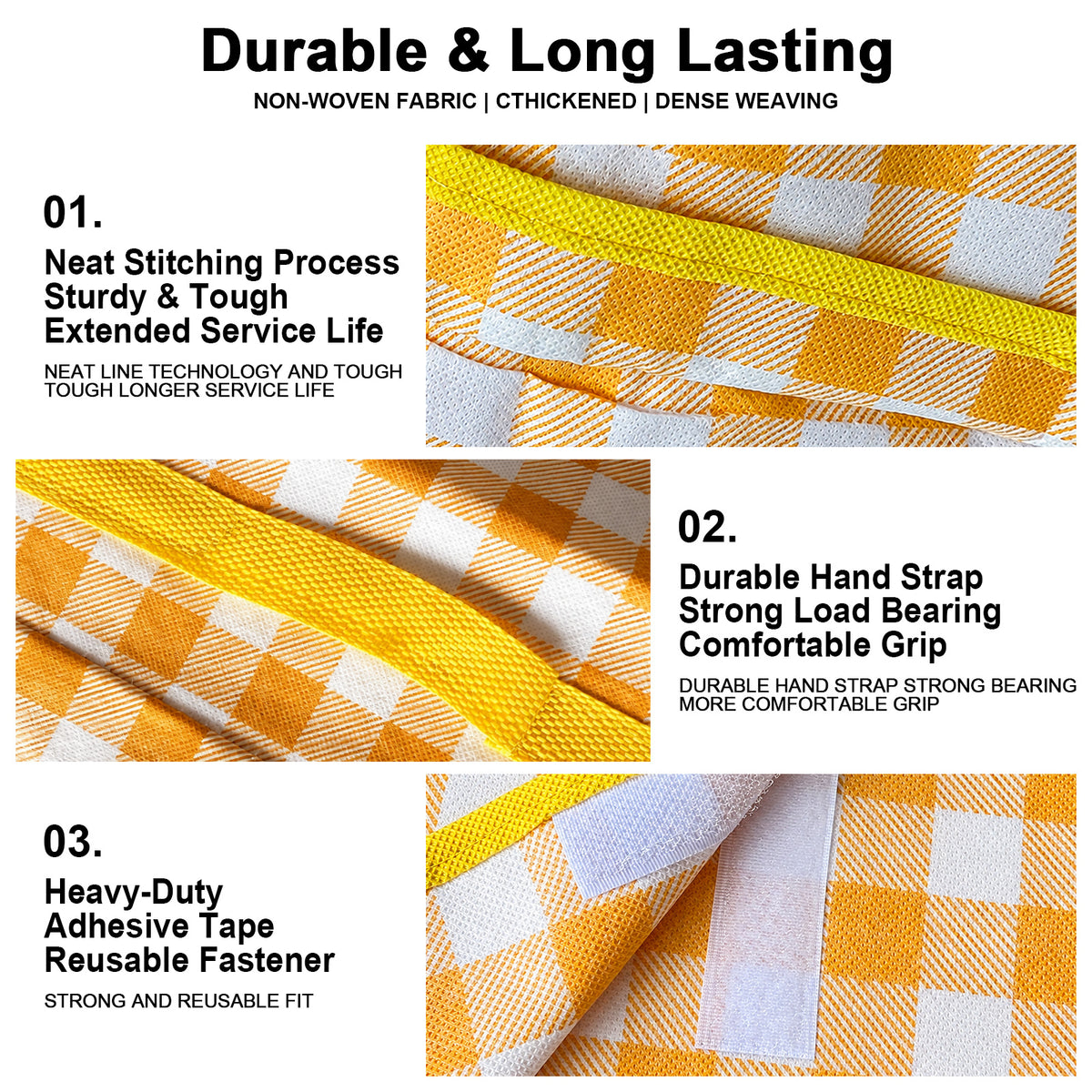 Portable Outdoor Picnic Blanket, 59x79'' Large Beach Blanket, Sand Proof Foldable Non-Woven Picnic Mat, Thickened Checkered Outdoor Mat with Handle, Oversized Compact Suitable for Parks, Meadows, Camping, Hiking, Concerts(3 Colors, 150x200cm)
