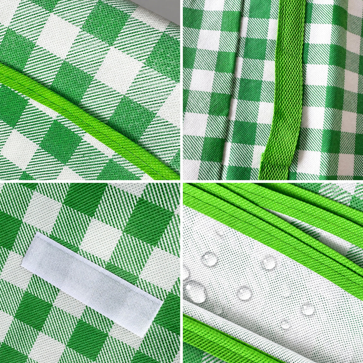 New Upgraded Picnic Blanket Outdoor Extra Large Picnic Mat 39.37"X59" Camping Blanket Beach Blanket, Thickened Checkered Non-Woven Fabric, Ultralight 1.25 lb with Handle Picnic Mat, for Outdoor Camping Hiking Travel Grass Park Music (100X150CM)