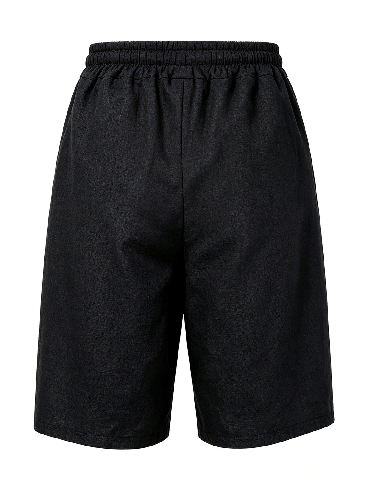Men's Black Athletic Shorts with Pockets and Drawstring Waist,Made From Linen Blend Fabric, Lightweight Fitness Shorts, These Quick-Dry,Breathable and Comfortable for Running, Outings, Workouts and Casual Daily Wear. Men's Drawstring Waist Shorts
