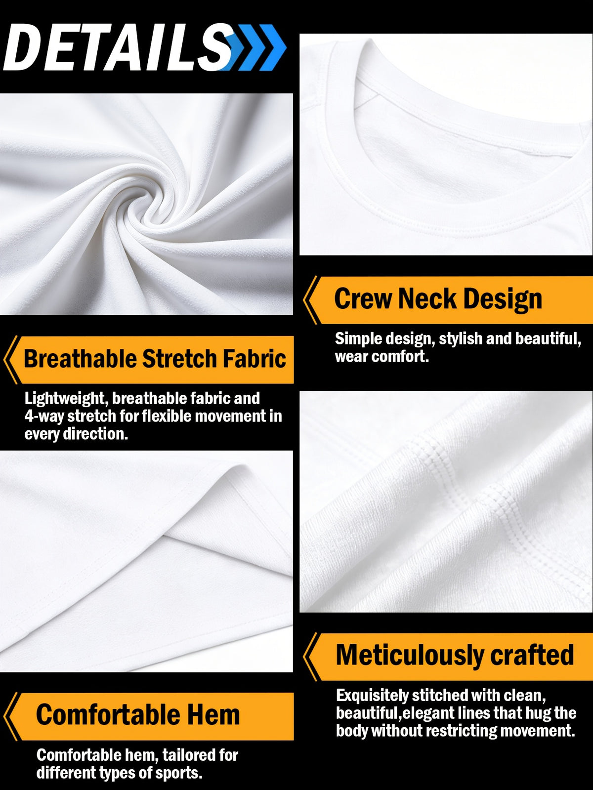 2 Pack Men's Compression Shirts, Short Sleeve T-Shirt, Quick Dry Breathable Workout Top with Moisture Wicking Fabric and 4-Way Stretch, Fitted Athletic Short Running Gym Training Tee for Active Performance, Running Tops