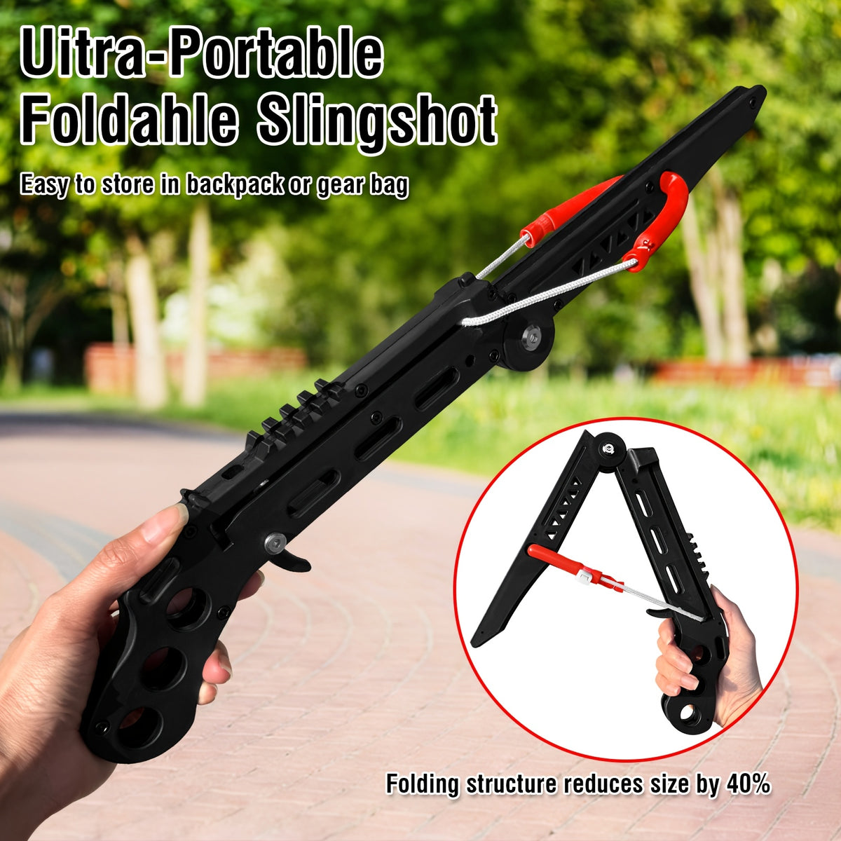 Folding Crossbow Complete Set, Professional Training Shooting Practice Crossbow Bow for Adults, New Type Recurve Bow, Slingshot Training Set with Ammo Balls and Arrow Accessories for Backyard Practice, Camping Trips, and Outdoor Leisure Activities