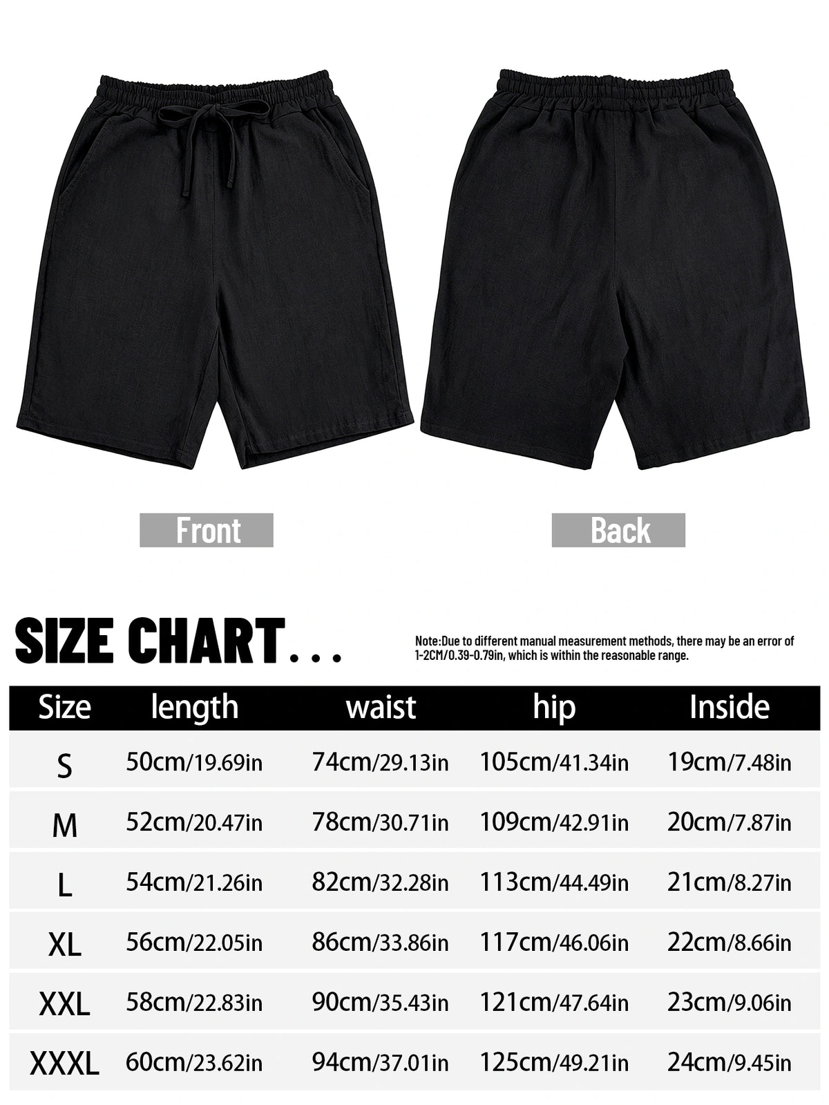 Men's Linen Breathable Workout Shorts, Lightweight Quick-Dry Sports Shorts, Breathable Stretch Athletic 5" Shorts, Drawstring Waist for Comfortable Outdoor Running, Gym Training & Fitness, Outdoor Beach Activities,Relaxed Shorts, Men Gift (Black）