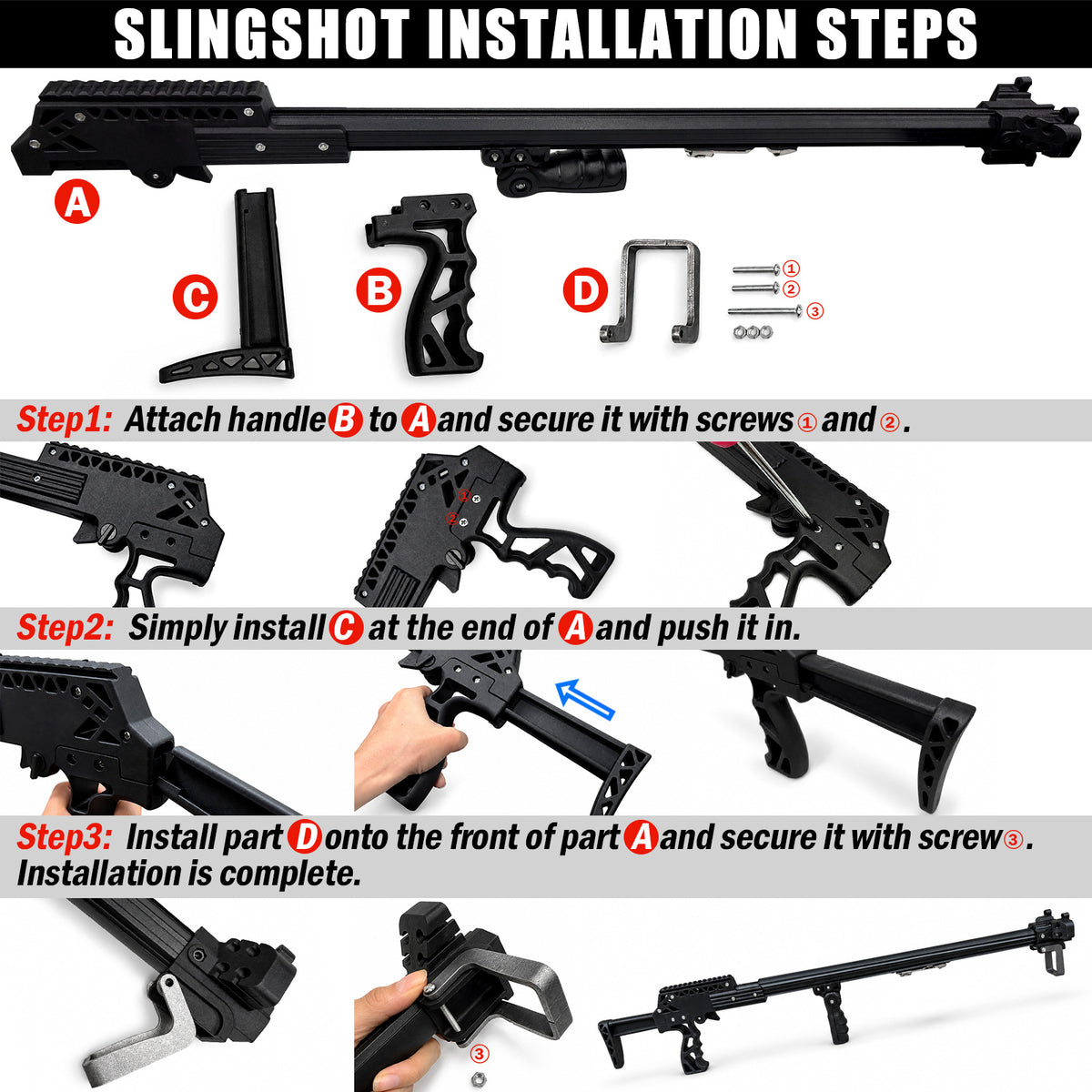 New Upgraded Outdoor Fishing Slingshot, Heavy Duty Fish Rod Slingshot Gear, Max Performance Metal Slingshot, Safety Lock Trigger Automatic Slingshot, Essential for Outdoors Lakes,Rivers Fishing and Forest Shooting,Adult Slingshot with Rubber Bands