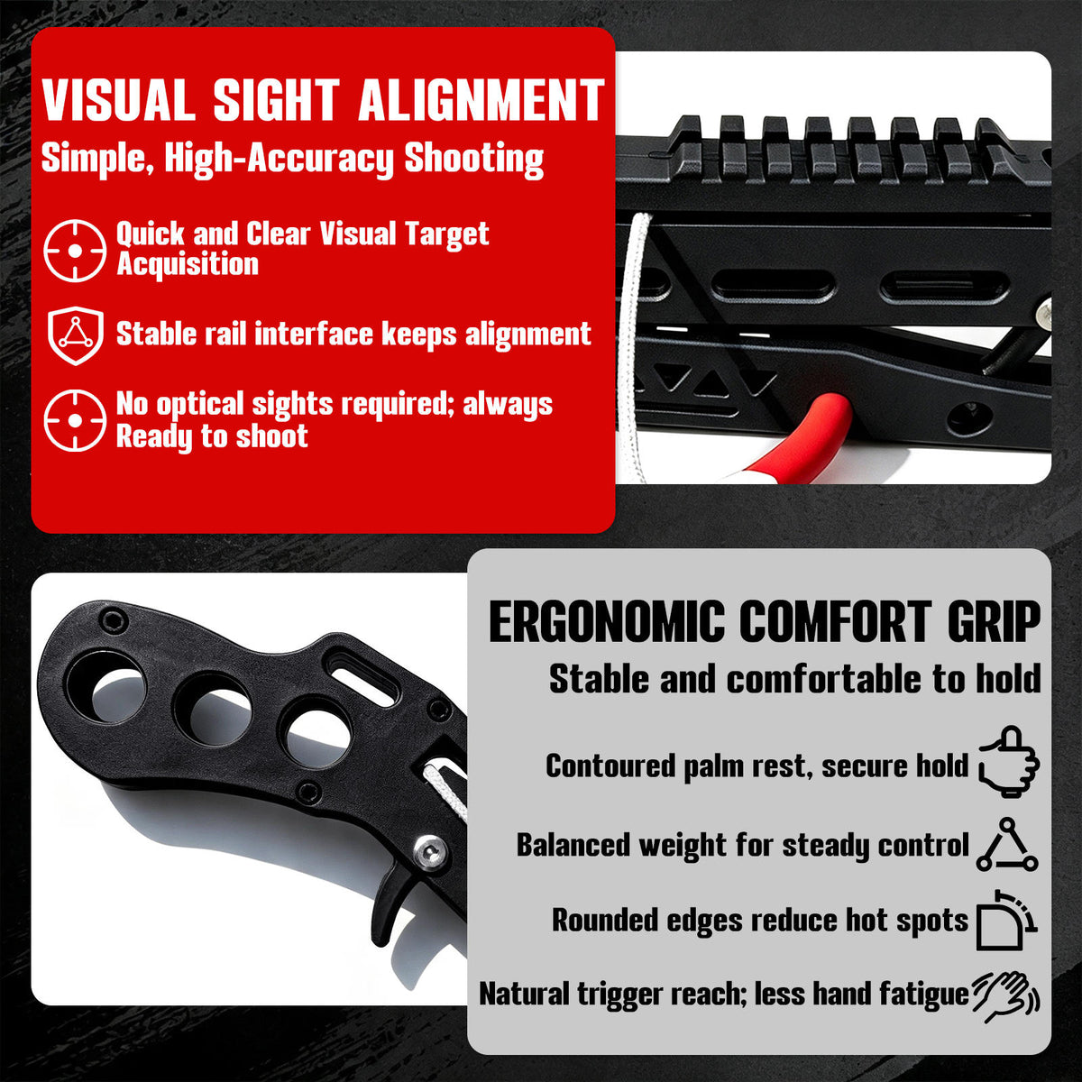 Portable Slingshot, Multifunctional Archery Adults Slingshot Set, High-Precision,Featuring Both Archery and Pellet Modes, Compact Folding Slingshot, Easy Storage Lightweight Archery Equipment for Adults Outdoor, Target Practice(Complete Package)