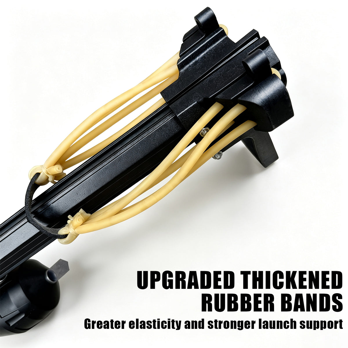 New Upgraded Outdoor Fishing Slingshot, Heavy Duty Fish Rod Slingshot Gear, Max Performance Metal Slingshot, Safety Lock Trigger Automatic Slingshot, Essential for Outdoors Lakes,Rivers Fishing and Forest Shooting,Adult Slingshot with Rubber Bands
