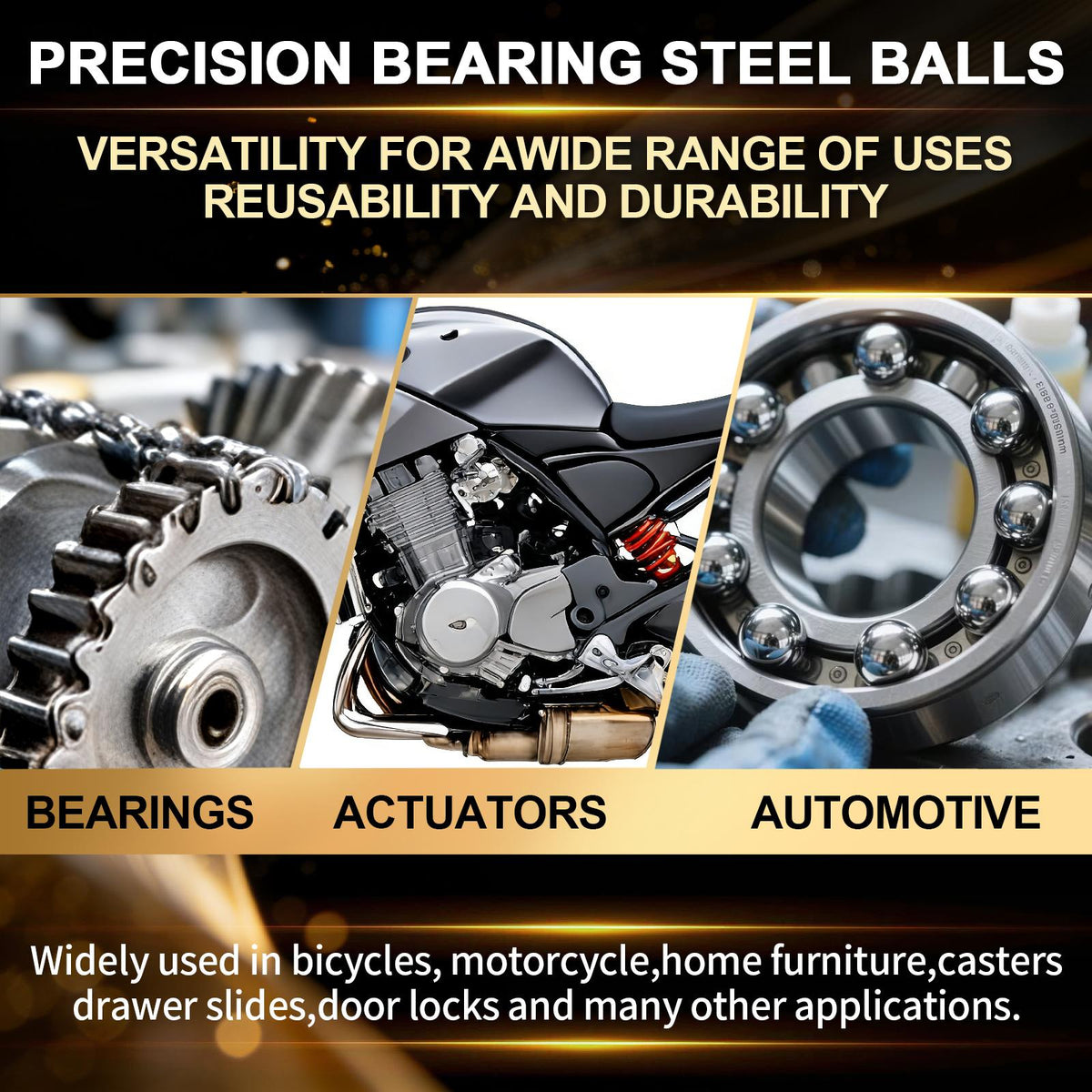 100PCS 8mm Stainless Precision Balls, Solid Round Bearings Balls, Smooth & Durable,High Hardness, Polished, Rust-Resistant, Ideal for Slingshot, Bow Practice & Target Training
