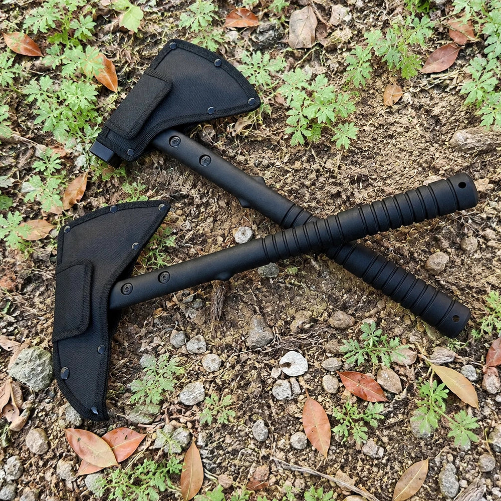Portable Hand Axe 2 Pack Set, Sharp Stainless Steel Head Tomahawk with Sheath, Assault Axe, Hatchet with Hammer, Hex Wrench and Bottle Opener, Multi-functional Camping Hatchet with Handle for Camping, Emergency, Hiking, Jungle and Outdoor