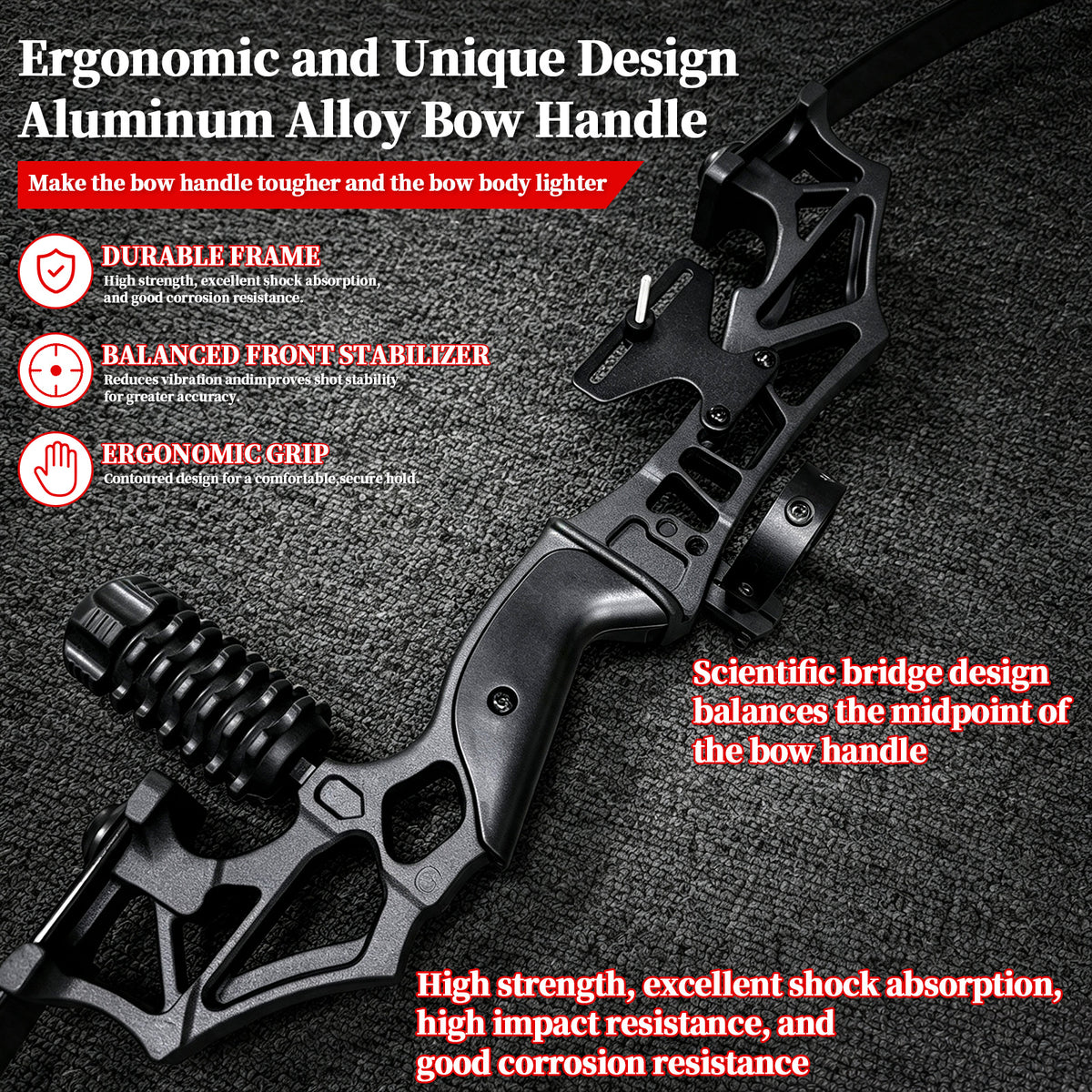 Archery Metal Recurve Bow Professional Beginner's Bow Outdoor Adult Archery Range Scenic Area Competitive Shooting, For Men and Women Sports Alloy Bow Compound Bow Competition Set, 20 LBS/30 LBS/40 LBS Available, Ambidextrous