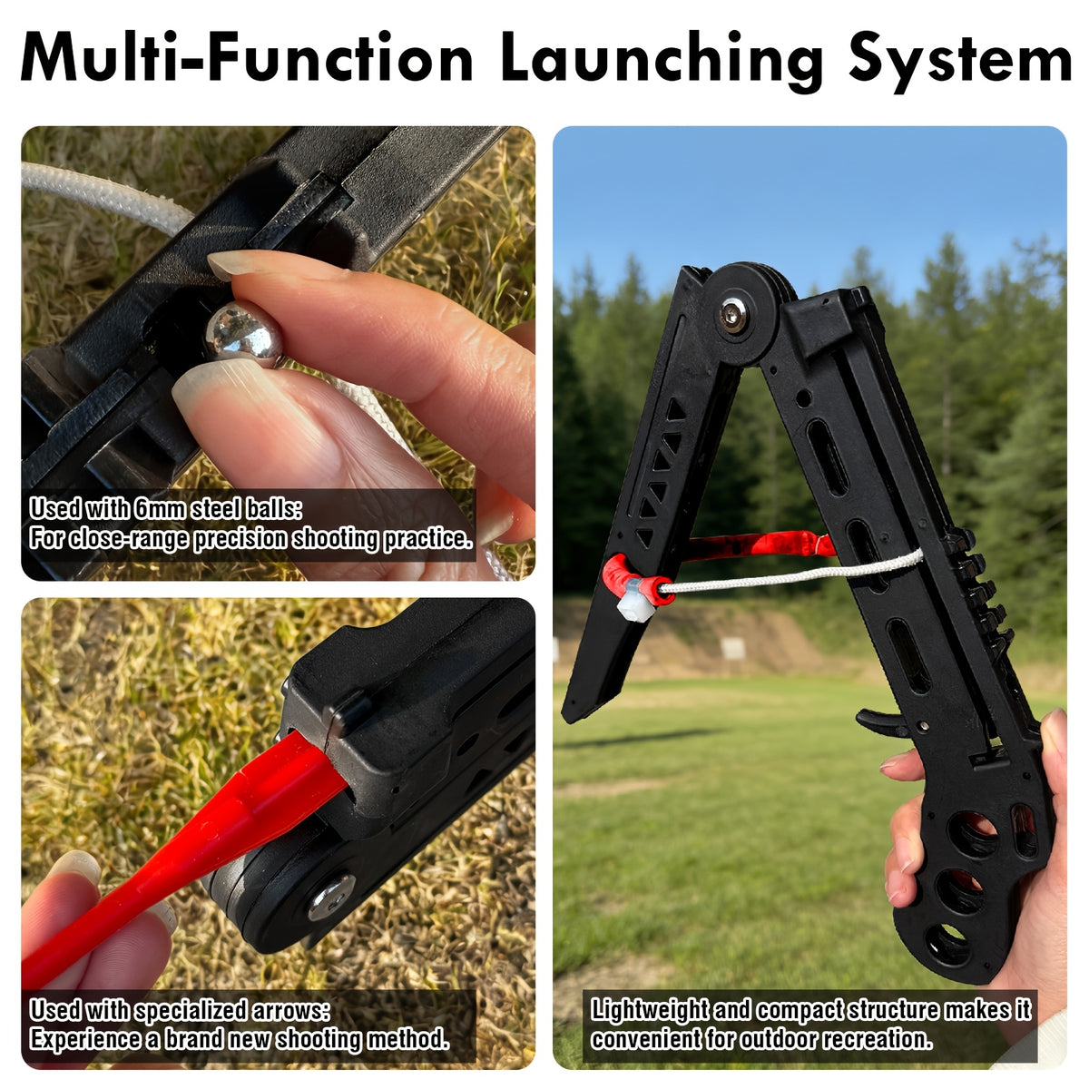 Folding Crossbow Complete Set, Professional Training Shooting Practice Crossbow Bow for Adults, New Type Recurve Bow, Slingshot Training Set with Ammo Balls and Arrow Accessories for Backyard Practice, Camping Trips, and Outdoor Leisure Activities
