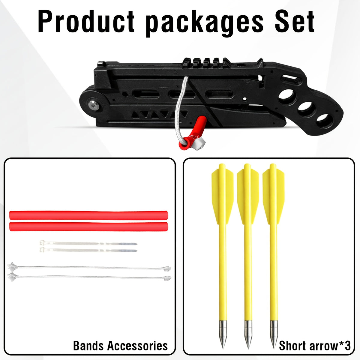 Folding Crossbow Complete Set, Professional Training Shooting Practice Crossbow Bow for Adults, New Type Recurve Bow, Slingshot Training Set with Ammo Balls and Arrow Accessories for Backyard Practice, Camping Trips, and Outdoor Leisure Activities