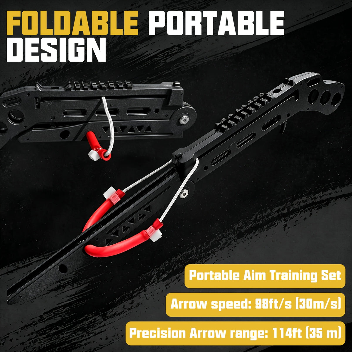 New Compound Bow, Folding High-Precision Slingshot, Portable Slingshot for Adults, Includes projectiles and arrows, Ideal for Outdoor Activities Backyard Use and Camping Target Practice Shooting