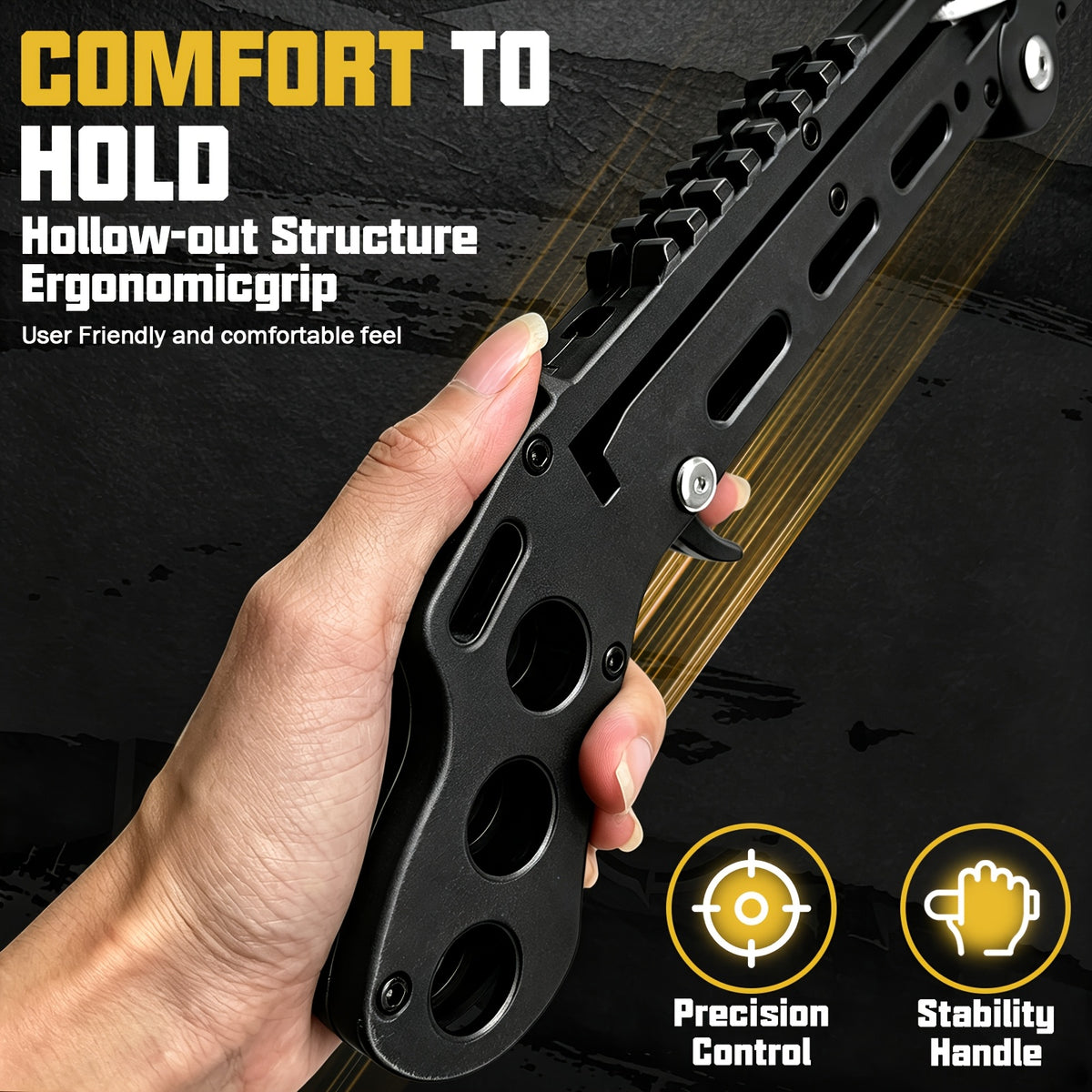 New Portable Adult Slingshot, Multifunctional Slingshot, Suitable for Adults Archery, Folding High-powered Slingshot, Includes Projectiles and Arrow Accessories Precision Shooting, Fishing, Portable Adult Outdoor Archery Training Equipment