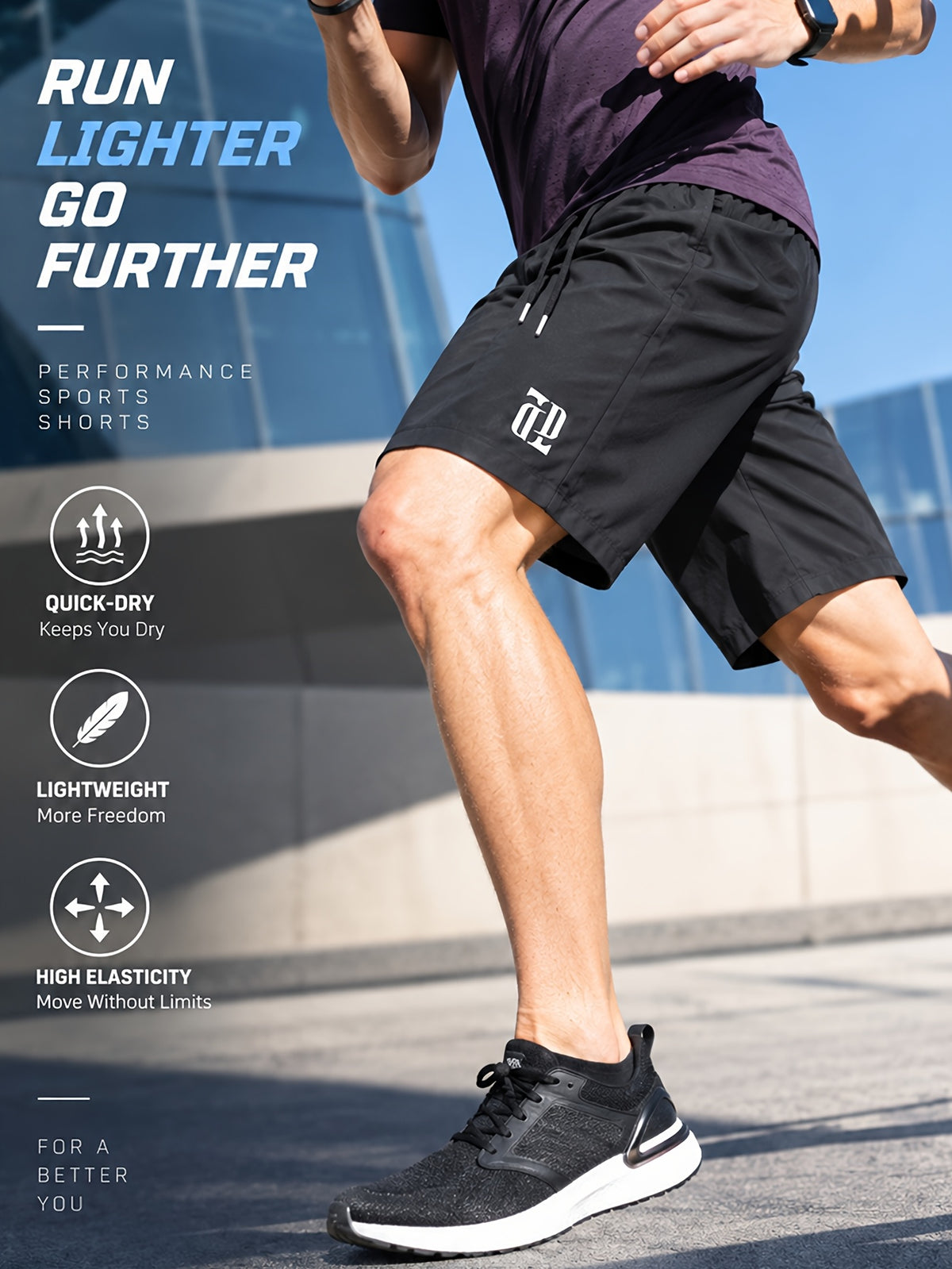 Men's Athletic Shorts for Running & Training,Mens Lightweight Fitness Shorts, DrawstringWaist and 3 Pockets, Perfect for Training, Running, Fitness, Outdoor Sports, Drawstring WaistShorts, Casual Versatile 5 Inch Shorts,Black