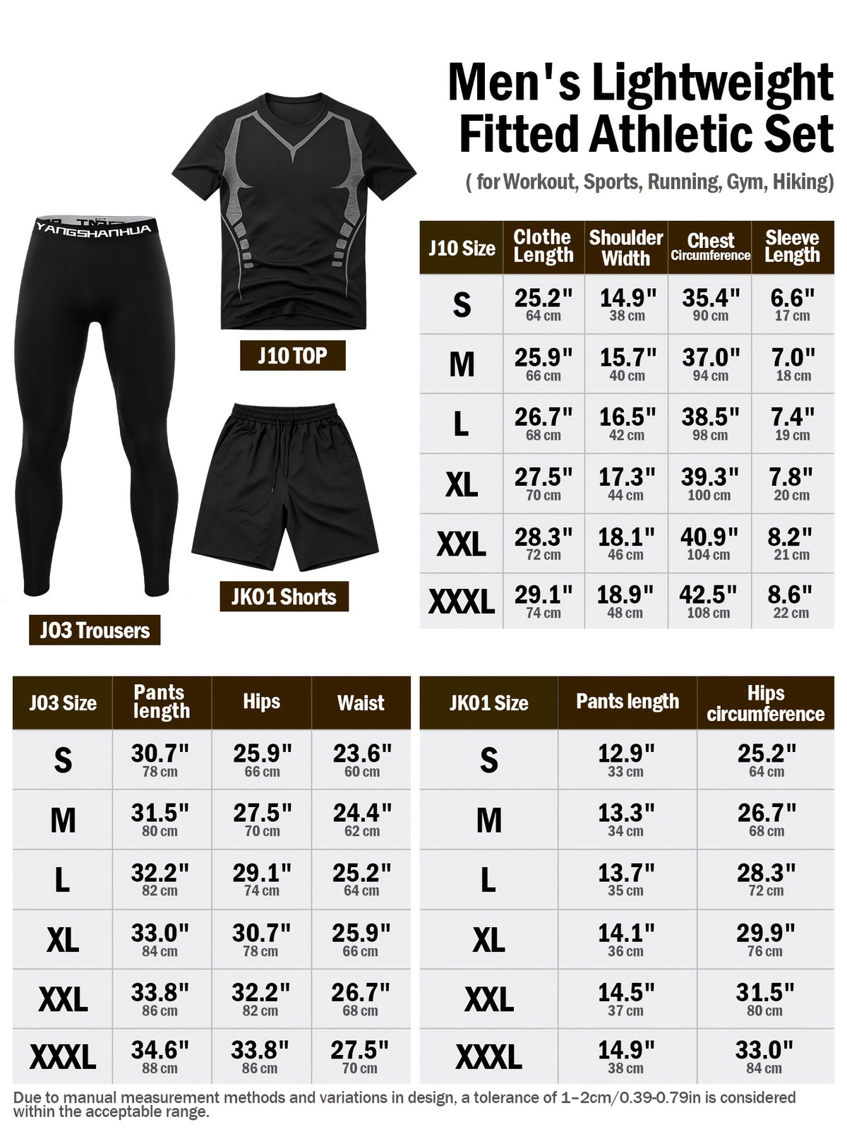 4 Pieces Sports Set, Men's Fitted Workout Shirt Activewear Set, Athletic Jacket with Hoodies Long Sleeve, Quick Dry Compression Tee with Breathable Moisture Wicking Comfort, Stretch Short Sleeve Running Top for Gym Training and All-Day Active Wear