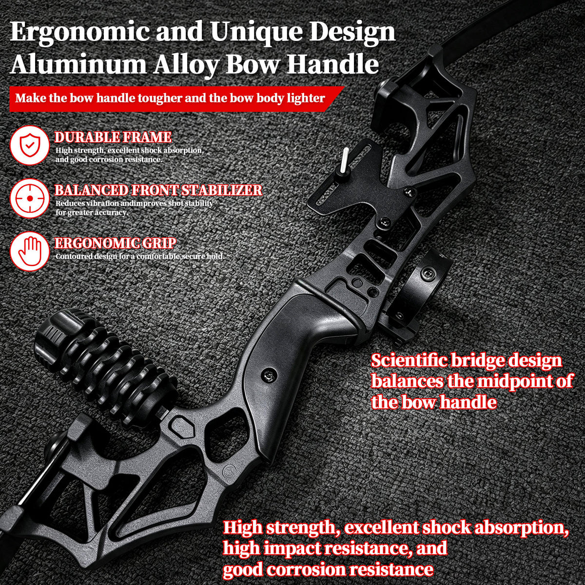 Archery Metal Recurve Bow Professional Beginner's Bow Outdoor Adult Archery Range Scenic Area Competitive Shooting, For Men and Women Sports Alloy Bow Compound Bow Competition Set, 20 LBS/30 LBS/40 LBS Available, Ambidextrous